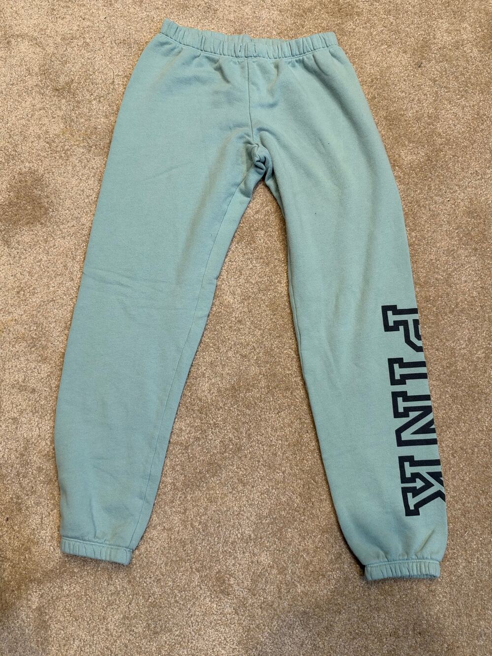 Victoria’s Secret Green Basic Logo Sweatpants Size XS